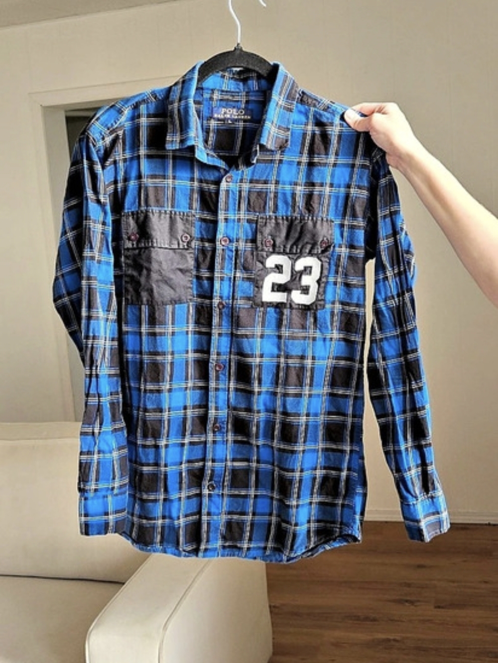 Polo Ralph Lauren Blue Plaid Flannel Button Up | Boys L / Men’s S